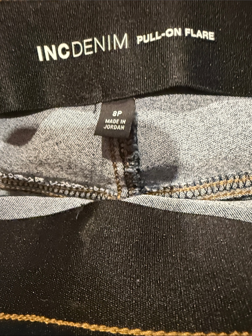 INC International Concepts Dark Blue Flare Jeans - Picture 3 of 4